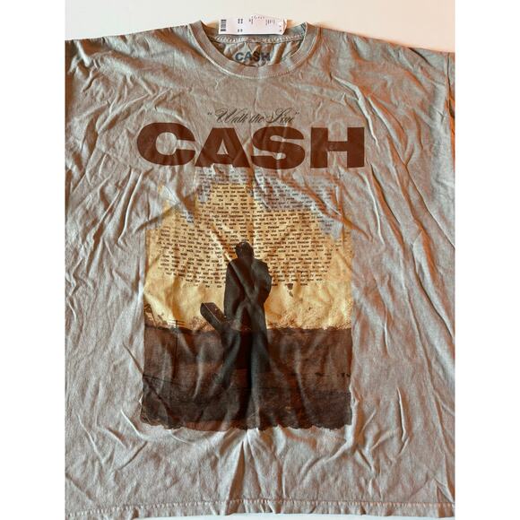 NWT Urban Outfitters Johnny Cash Walk the Line Tee - Picture 2 of 6